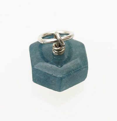 Angelite Faceted Pendant, 1/4" long x 1/2" wide