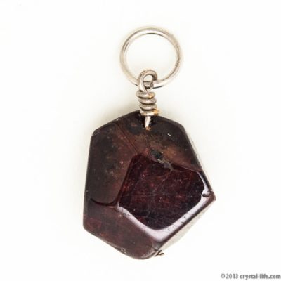 Garnet Pendant - Facetted Nugget 3/4"