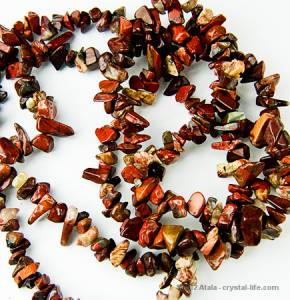 red jasper chip necklace