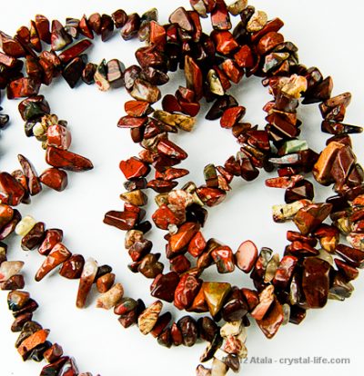 red jasper chip necklace