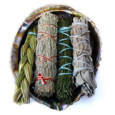 Offerings (4 sticks in an abalone shell) | Crystal Life