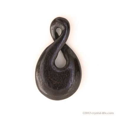 Maori Pikorua Pendants - Single Twist - Brown Wood