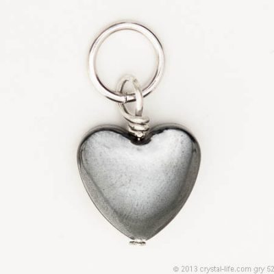 hematite heart pendants