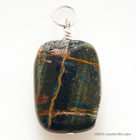 Blue tigers eye pendant store
