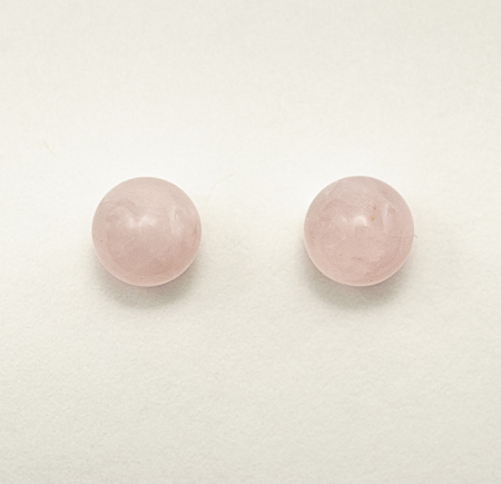 Rose Quartz Earrings Studs 6mm