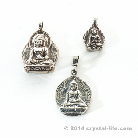 Buddha Pendant - Silver 1"