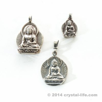 Buddha Pendant - Silver 5/8"