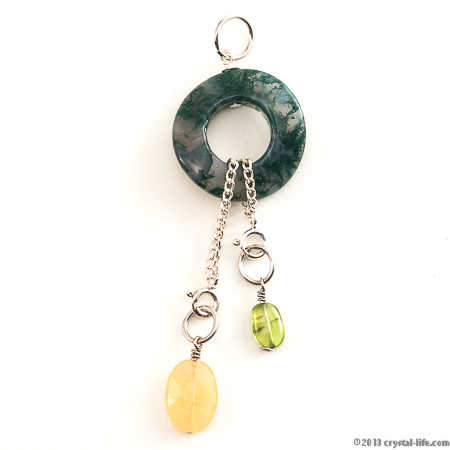Portal Pendant – Moss Agate