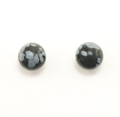 Snowflake Obsidian Earrings - Studs