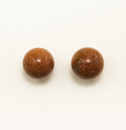 Goldstone Earrings | Studs | Crystal 