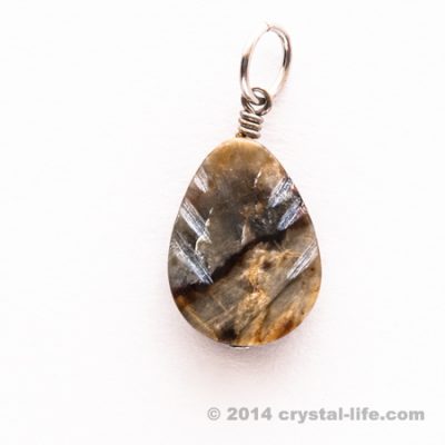 Serpentine Pendant - Dark Leaf 3/4"
