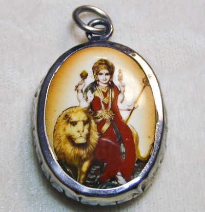 Durga Pendant - On Her Lion