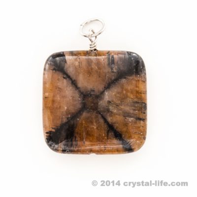 Chiastolite Pendant - Square 1"