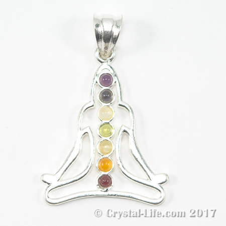 Chakra Pendant - Meditating Figure | Crystal Life