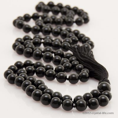Black Onyx Prayer Beads Mala | Medium 6mm