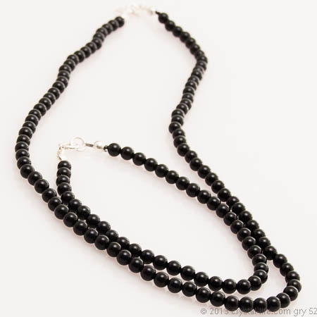 black onyx crystal necklace