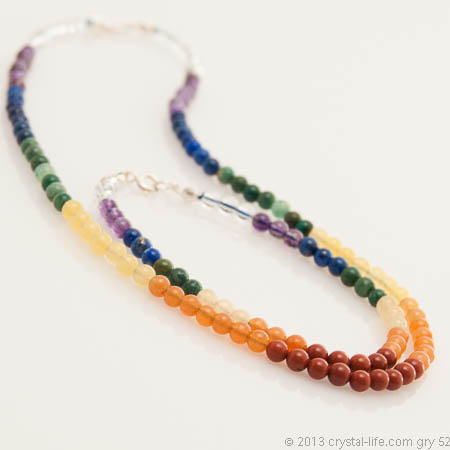 dynamic chakra necklace, bracelet - 4mm beads