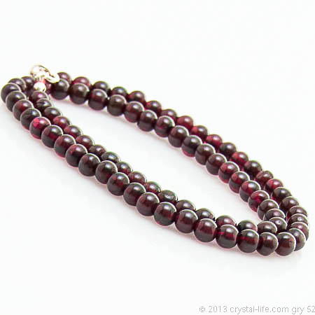 Garnet Necklace - 6mm beads