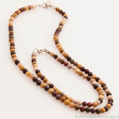 Mookite Jasper Necklace, Bracelet - 4 mm beads
