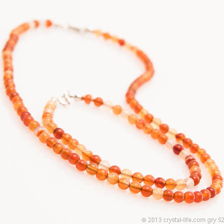 Orange Agate Necklace, Bracelet