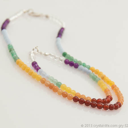 Psychic Chakra Necklace, Bracelet - 4 mm beads