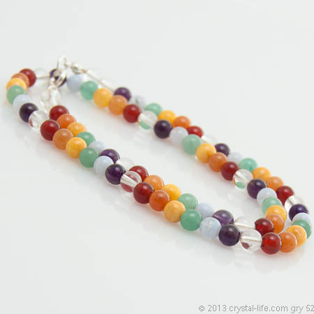 Psychic Chakra Necklace - 6 mm beads