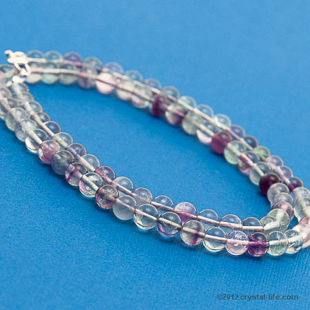 Rainbow Fluorite Necklace - 6 mm beads