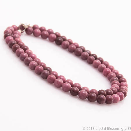 Rhodonite NecklaceNatural BeadsGem-Stone NecklaceSemi-Precious Stone Necklacebeaded NecklaceAnniversary GiftGift for her