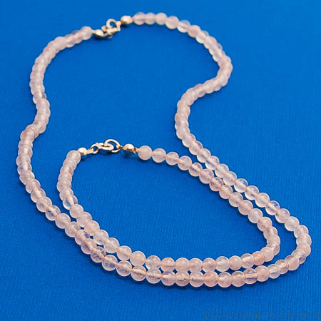 Rose Quartz Necklace, Bracelet, Anklet