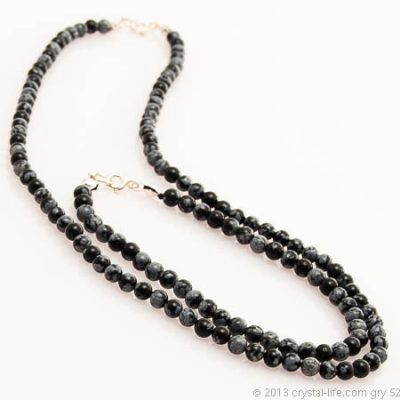 Snowflake Necklace, Bracelet, Anklet - 4 mm beads