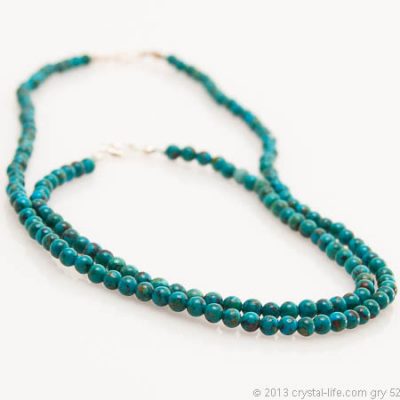 Turquoise Necklace, Bracelet - 4 mm beads