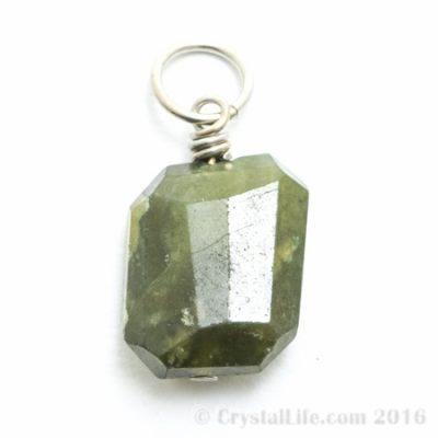 Vesuvianite Pendant - Facetted - 5/8"