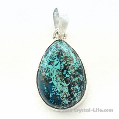 Azurite Pendant with Bezel