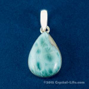 Larimar Pendant with Bezel