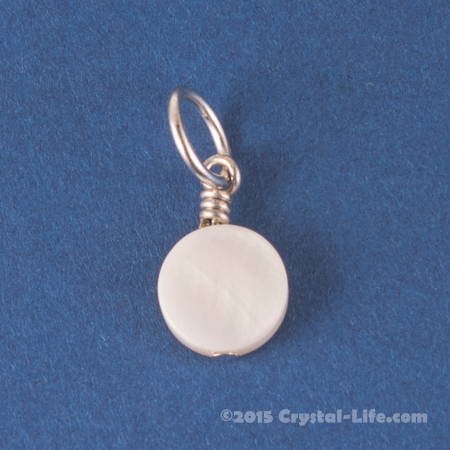 Mother of Pearl Pendant - Circle - 3/8"
