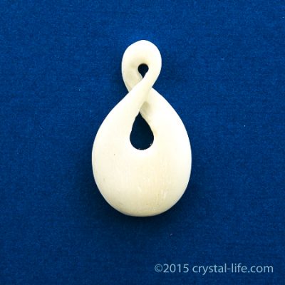 Maori Pikorua Pendant - Single Twist - White