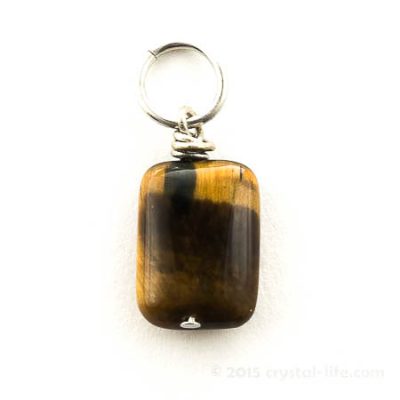 Tiger Eye Pendant - Rectangle - 1/2"