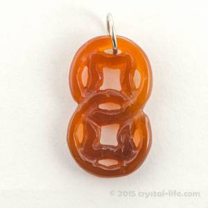 Friendship Knot Pendant - Carnelian 1 1/2"