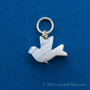 Dove Pendant - Blue Lace Agate