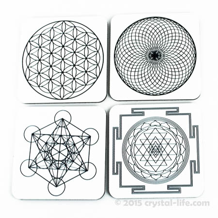 sacred geometry coaster set