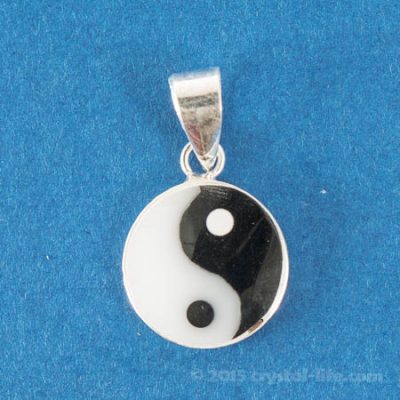Yin Yang Pendant  - 1/2" Sterling Silver