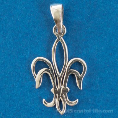 Fleur de Lys Pendant - 3/4" Open - Sterling Silver