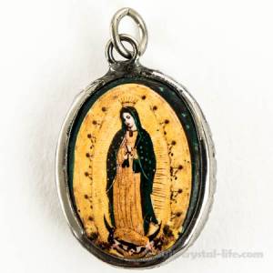 Mary Pendant - Our Lady of Guadalupe - with Crown