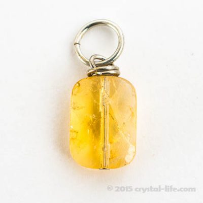 Citrine Pendant | Faceted Rectangle