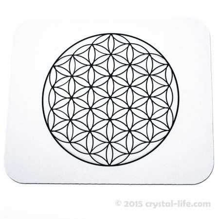 platinum white balance sacred geometry Flower of Life fused glass plate offering Abydos temple inspired Ancient design dish