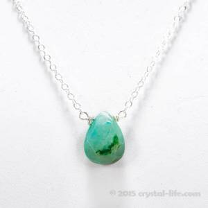 Fairy Tears Necklace - Blue Peruvian Opal
