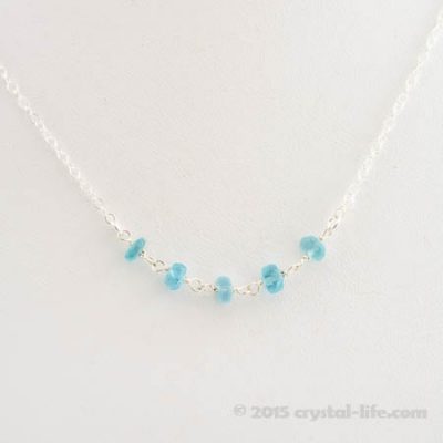 Aquamarine Fairy Stars Necklace