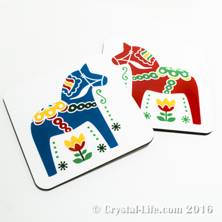 Coasters – Swedish Dala Horses