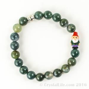 Gnome bracelet - on moss agate