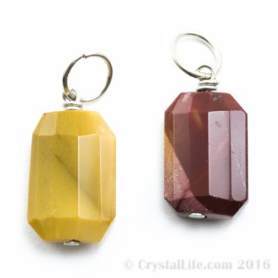 Mookite Jasper Pendant - Rectangle Faceted 3/4"